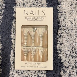 Natural French Tip Nails Set